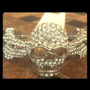 Crystallized skull bracelet